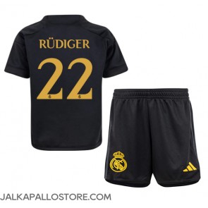 Real Madrid Antonio Rudiger #22 Kolmaspaita Lapsille 2023-24 Lyhythihainen (+ shortsit)